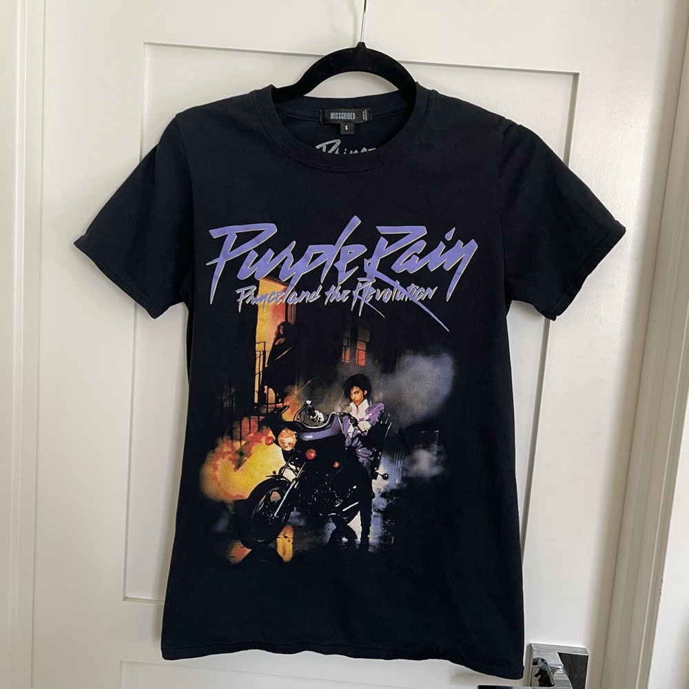 Missguided Purple Rain Tee Size Small